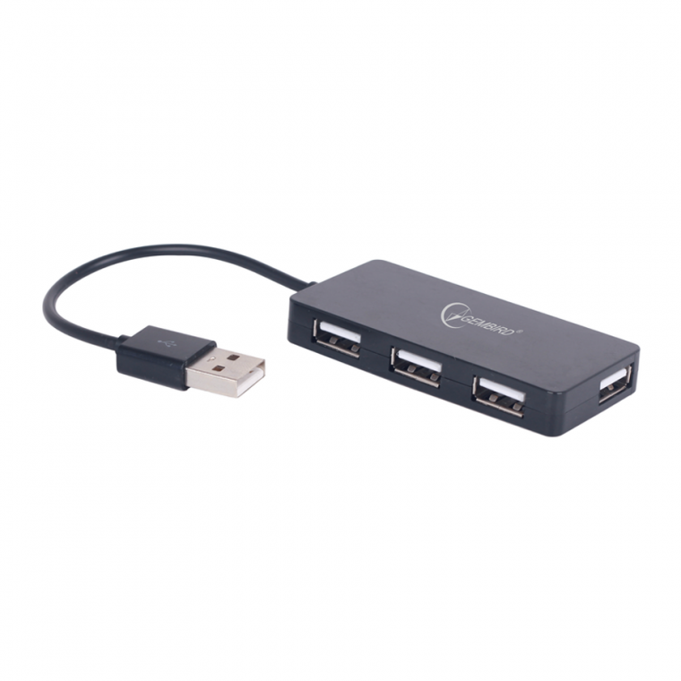 Концентратор Gembird UHB-U2P4-04 на 4 порти USB 2.0, Type-A