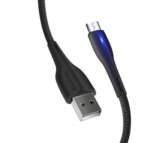 Кабель Colorway USB - MicroUSB (PVC) 2.4А 1м Black (CW-CBUM034-BK)