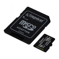 Карта пам'яті KINGSTON microSD 128GB class10 з адаптером