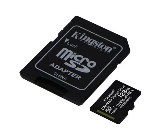 Карта памяти KINGSTON microSD 128GB class10 з адаптером