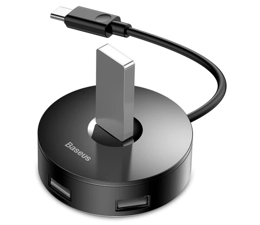 USB HUB Baseus round box (Type-C to 1USB3.0 + 3USB2.0) Black