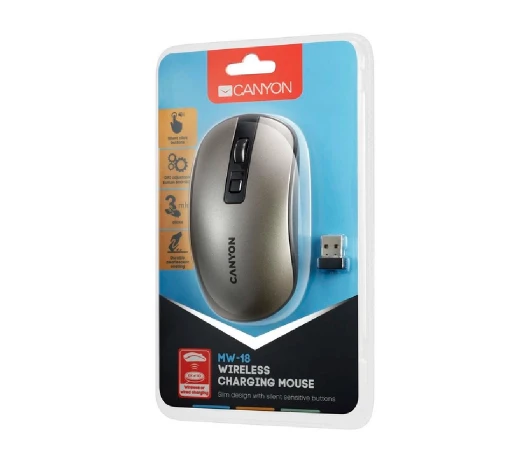 Мишка CANYON CNS-CMSW18DG Wireless Dark Grey