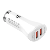 Автомобільний зарядний пристрій Colorway 2USB Quick Charge 3.0 (36W) White (CW-CHA011Q-WT)