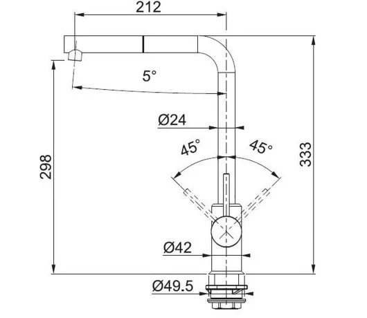 Змішувач для кухні Franke Sirius Pull Out (115.0668.382)