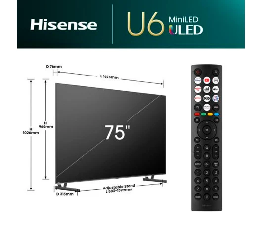 Телевізор Hisense 75U6NQ