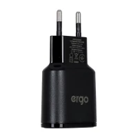 Зарядний пристрій Ergo EWC-224 2xUSB Wall Charger (Black)