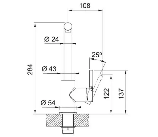 Змішувач для кухні Franke Lina L Shape (115.0693.393)