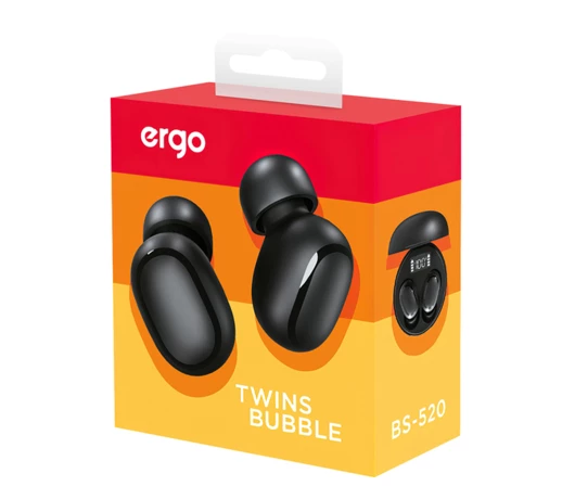 Навушники ERGO BS-520 Twins Bubble Black