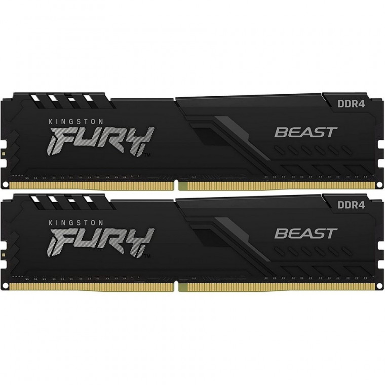 Память ПК Kingston DDR4 16GB KIT (8GBx2) 3200 FURY Beast (KF432C16BBK2/16)