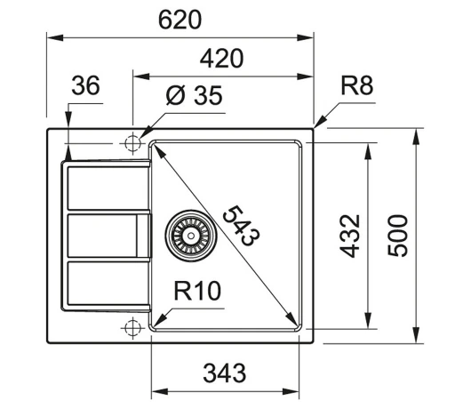 Мойка кухонная Franke Sirius 2.0 (143.0627.383)