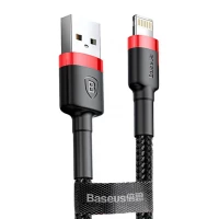 Кабель USB Baseus cafule Cable Lightning 2.4A 1m Red+Black
