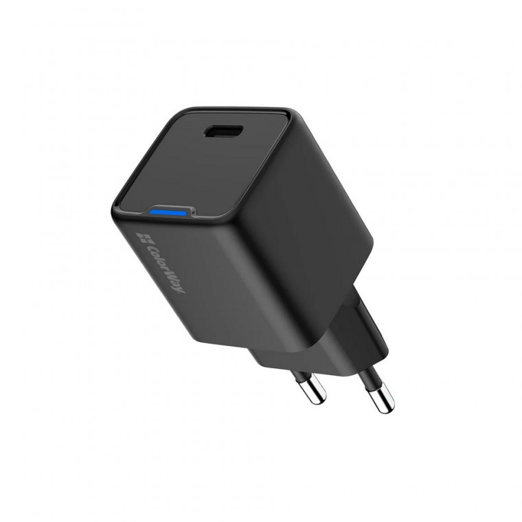 Зарядное устройство Colorway GaN3 Mini 25W PD Port PPS USB-C Black (CW-CHS052PD-BK)