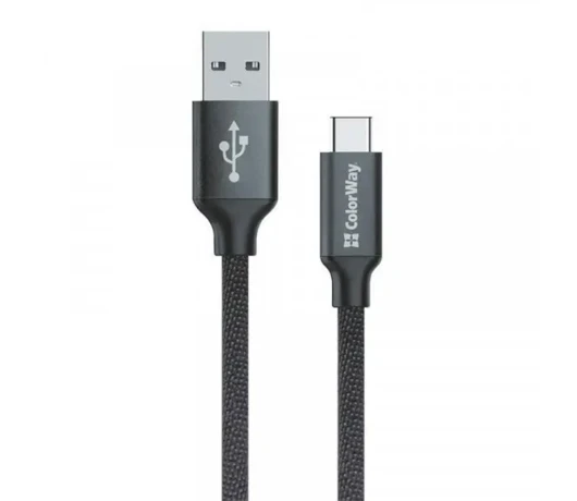 Кабель Colorway USB - Type-C 2.1А 2м Black (CW-CBUC008-BK)