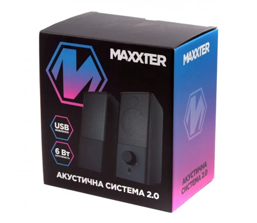 Комп'ютерна акустика 2.0 Maxxter CSP-U001