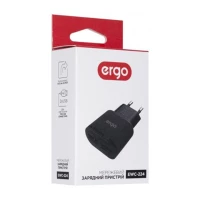 Зарядний пристрій Ergo EWC-224 2xUSB Wall Charger (Black)
