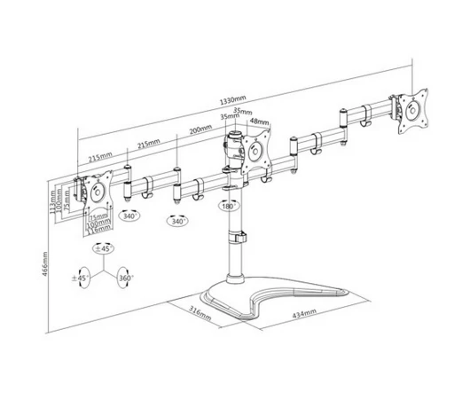 Кронштейн для монитора ITech MBS-13M