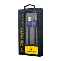 Кабель USB Cablexpert CC-USB2J-AMLM-1M-BL Lightning, 1м