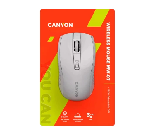 Мишка CANYON MW-7 Wireless White (CNE-CMSW07W)