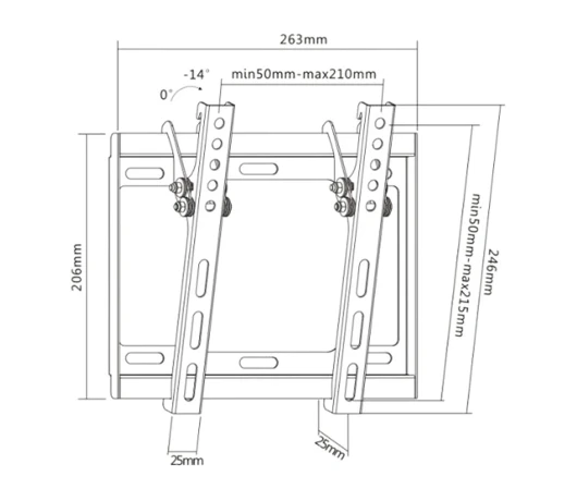 Кронштейн для телевізора Brateck LP34-22T