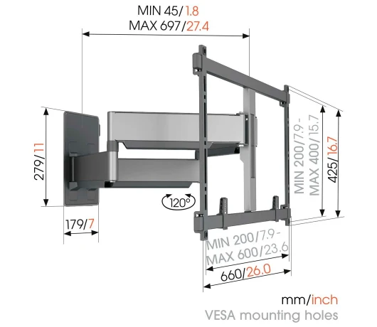 Кронштейн для телевізора VOGELS TVM 5855 Black