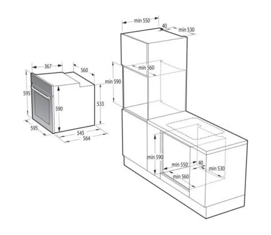 Встраеваемый духовой шкаф Gorenje BO 6727 E03 BG