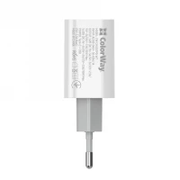 Зарядний пристрій Colorway PD Port Type-C PD + USB QC3.0 30W white (CW-CHS037PD-WT)