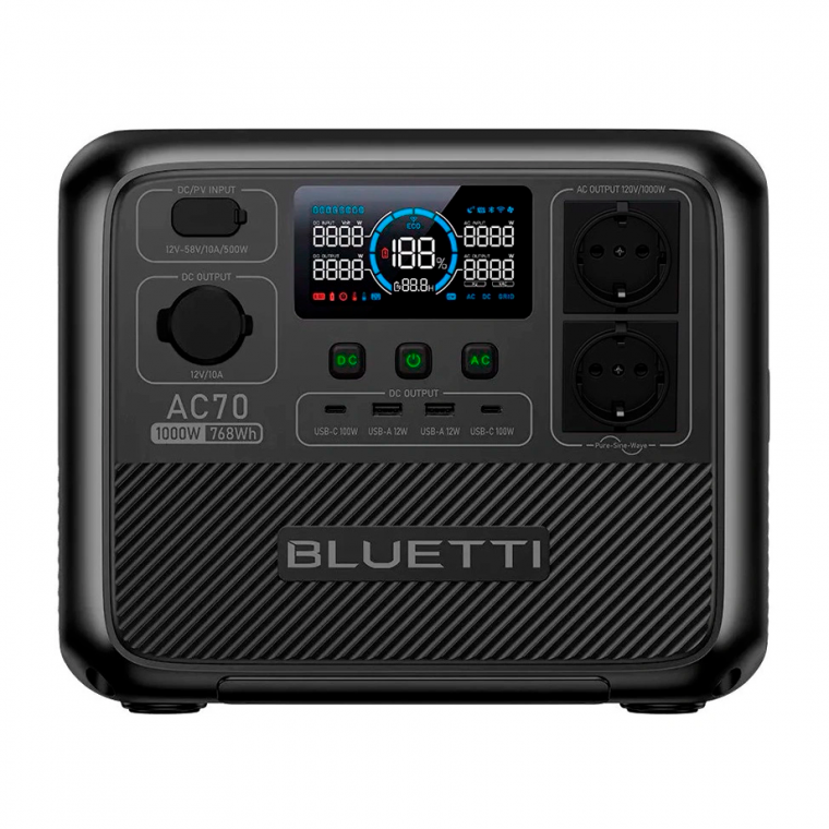 Зарядная станция Bluetti AC70 (768Wh/1000W)