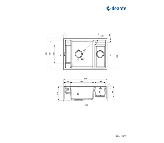 Мойка кухонная Deante Magnetic (ZRM_N503)