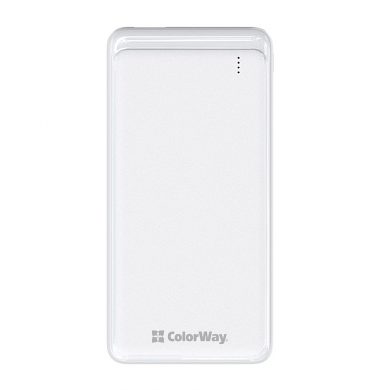 Зовнішній акумулятор Colorway (CW-PB100LPG3WT-PD) 10000mAh Slim White