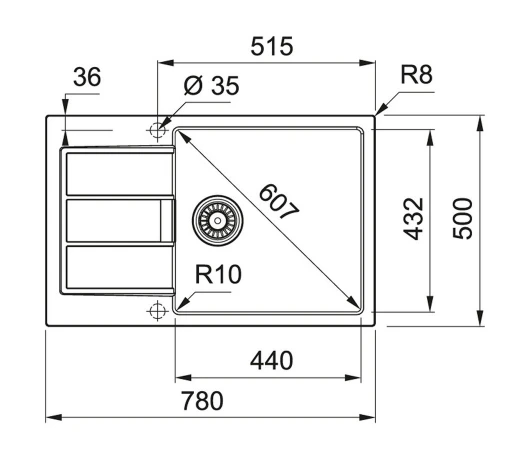 Мойка кухонная Franke Sirius 2.0 (143.0621.335)