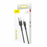 Кабель USB Baseus cafule Cable Lightning 1.5A 2m Gray+Black