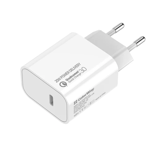 Зарядний пристрій Colorway PD Port USB Type-C (20W) V2 (CW-CHS026PD-WT)