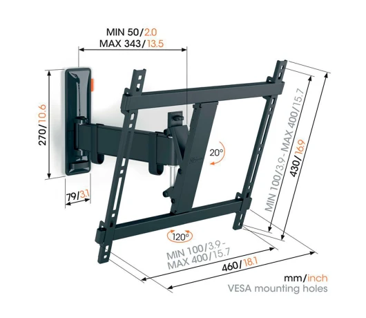 Кронштейн для телевізора VOGELS TVM 3423 Black