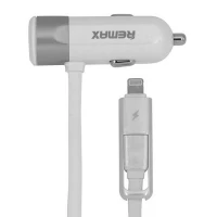 Автомобільний зарядний пристрій Remax 1 USB 3,4A (RCC102) + cable 2in1 iPhone/micro