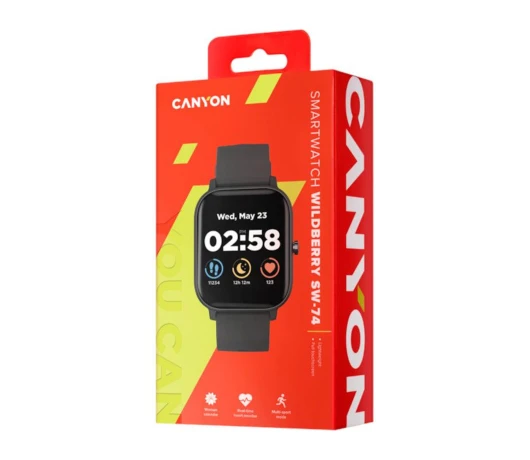 Смарт-часы Canyon Wildberry SW-74 Black (CNS-SW74BB)