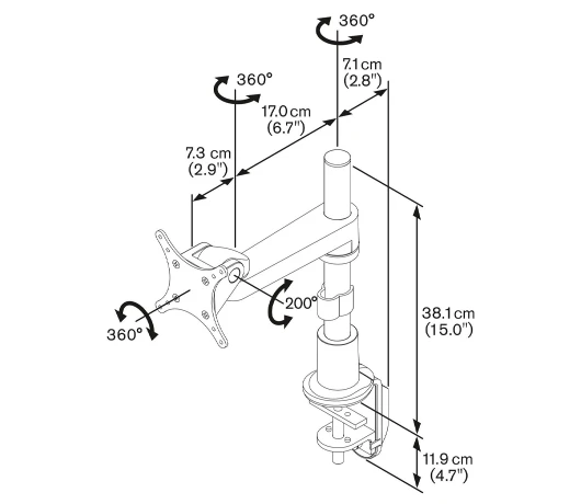 Кронштейн для монітора VOGELS PFD 8522 Monitor Mount Static Silver