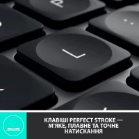 Клавіатура безпровідна Logitech MX Keys Advanced Graphite (920-009417)