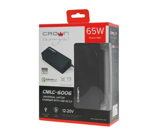 Універсальний зарядний пристрій для ноутбука Crown CMLC-6006