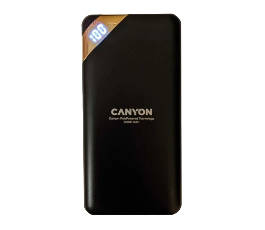 Зовнішній акумулятор Canyon 20000 mAh Black (CNE-CPBP20B)