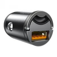 Автомобільний зарядний пристрій Baseus Mini Quick Charge Car Charger USB Port 30W Gray (VCHX-A0G)