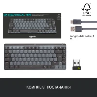 Клавиатура беспроводная Logitech MX Mechanical Mini Graphite (920-010780)