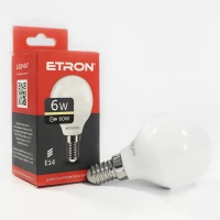 Лампа ETRON 1-ELP-047 G45 6W 3000K 220V E14