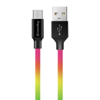 Кабель Colorway USB - MicroUSB (multicolor) 2.4А 1м (CW-CBUM017-MC)