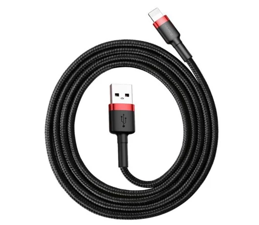 Кабель USB Baseus cafule Cable Lightning 2.4A 1m Red+Black