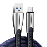 Кабель Colorway USB - MicroUSB (zinc) 2.4А 1м Blue (CW-CBUM011-BL)