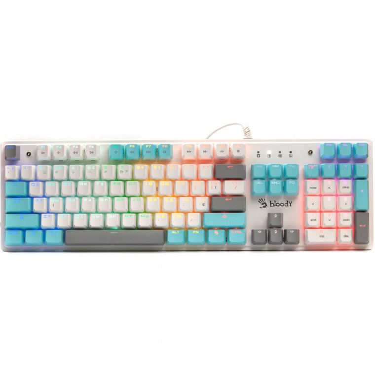Клавіатура провідна A4TECH S510R Bloody (Icy White)
