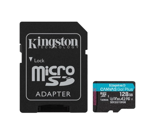 Карта памяти KINGSTON microSD UHS-I U3 Go! Plus 128GB class10 ад
