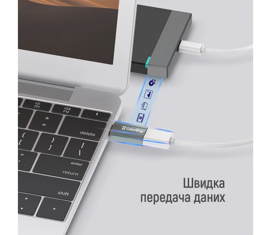 Адаптер Colorway USB-A toType-C (CW-AD-AC)