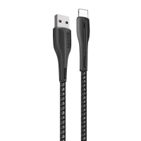 Кабель Colorway USB - Lightning (PVC+led)2.4А 1м Black (CW-CBUL034-BK)