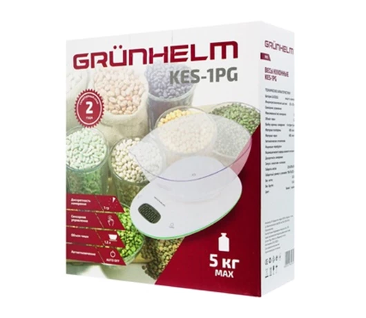 Весы кухонные Grunhelm KES-1PG 5кг